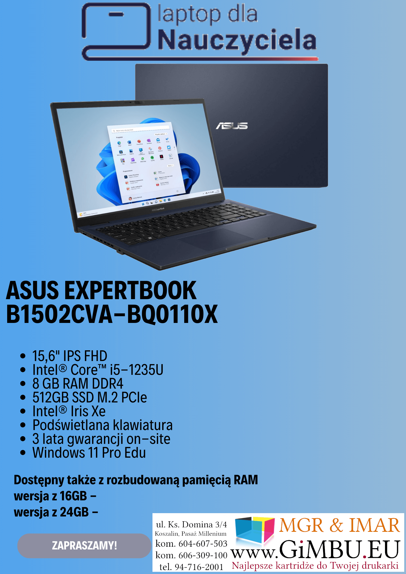 <h3>ASUS ExpertBook</h3>